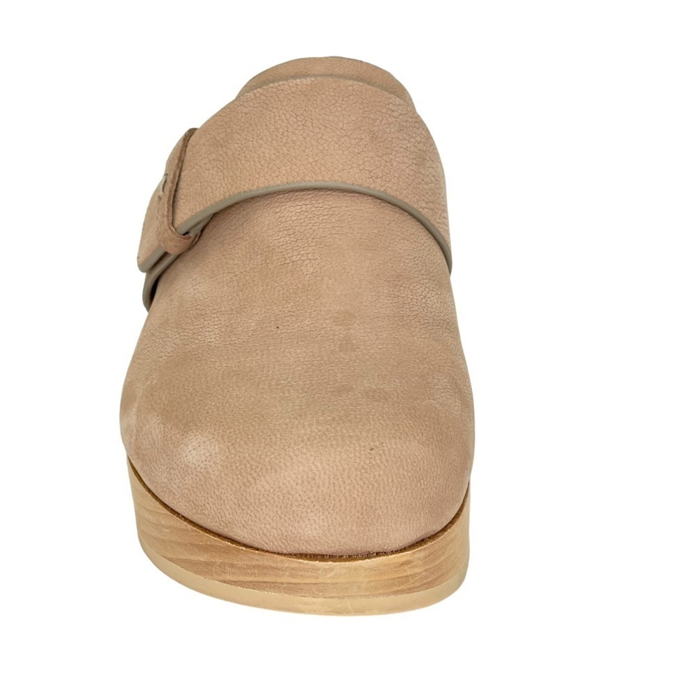 Gentle Souls Henley Tan Leather Wooden Platform Womens Clog Size 6.5M - Picture 3 of 16